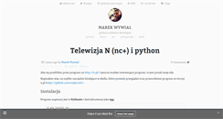 Desktop Screenshot of marekwywial.name
